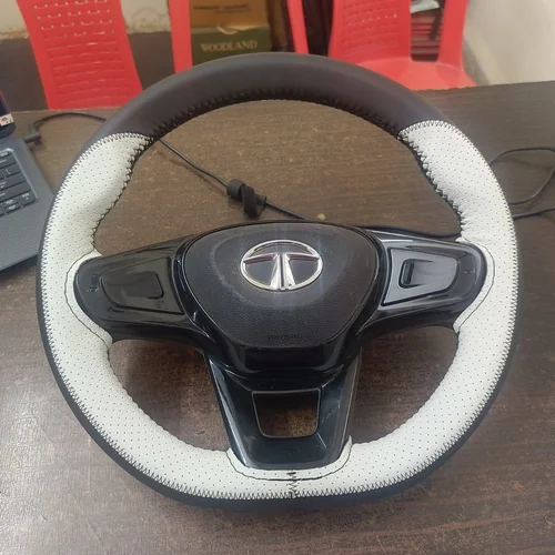 Tan & Charcoal Steering Wrap